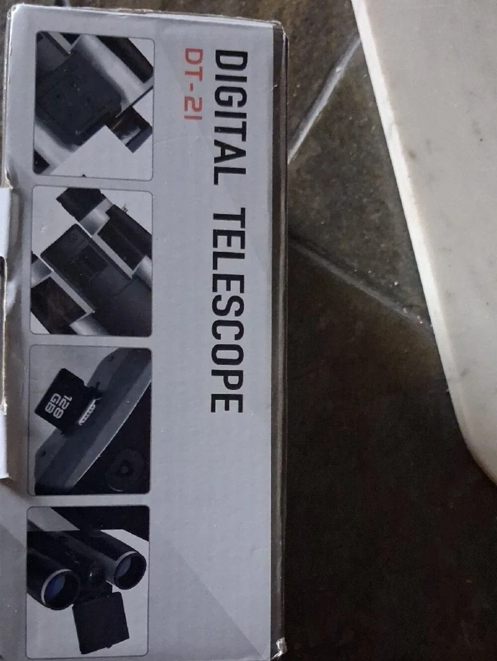 DT-21 Digital Telescope Binoculars - Black and White